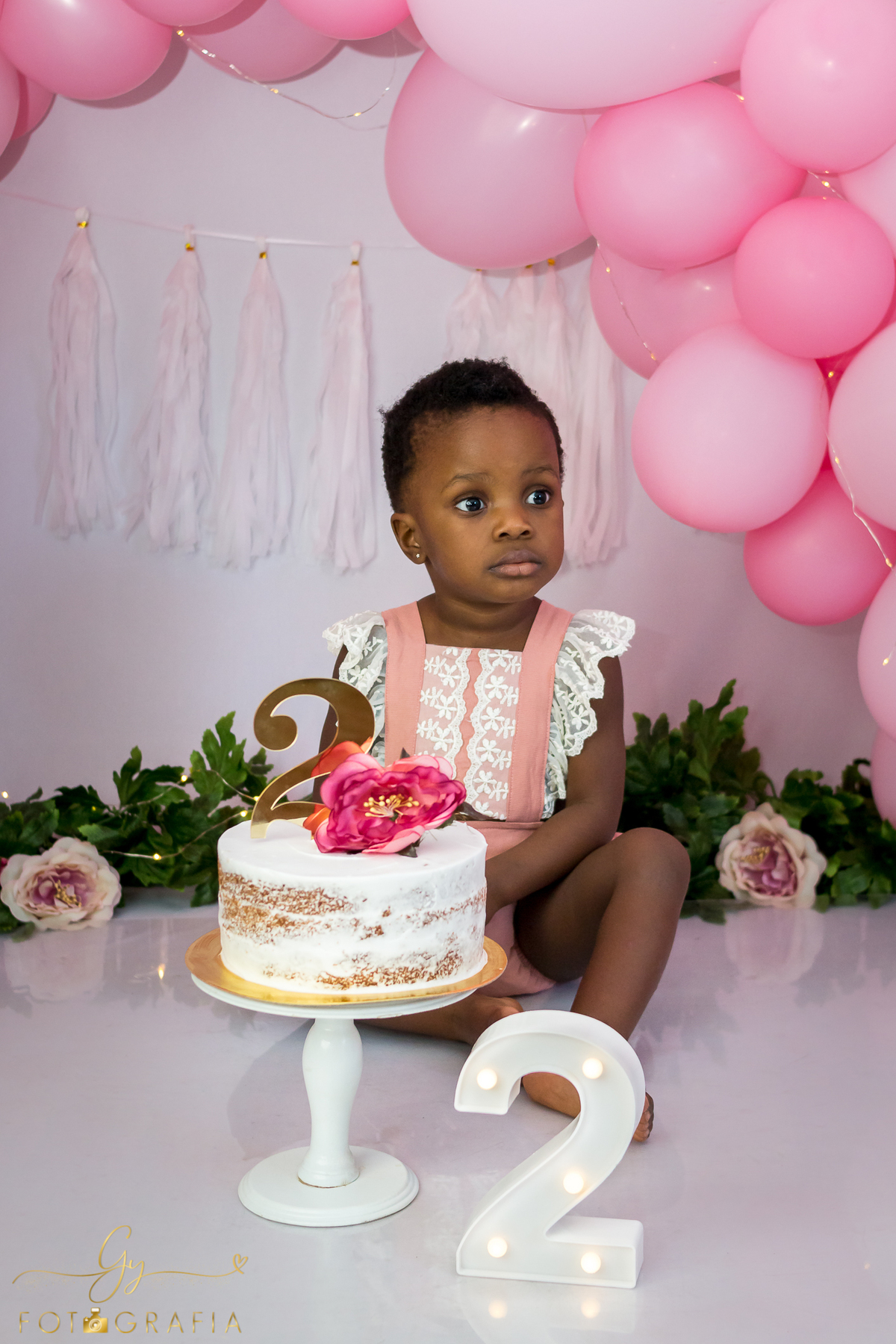 Smash the cake de 2 anos. Fotografo em Londrina