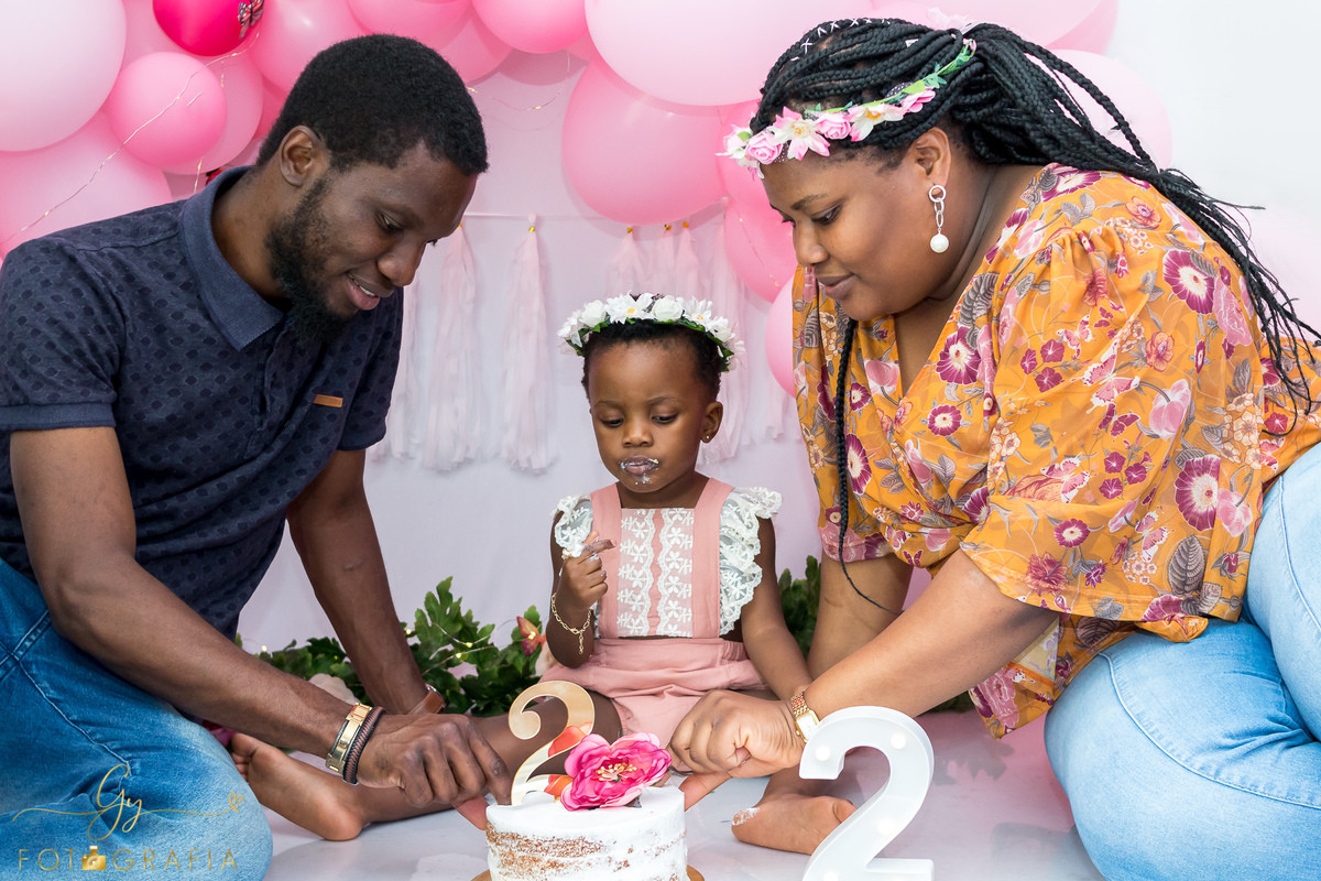 Smash the cake de 2 anos. Fotografo em Londrina