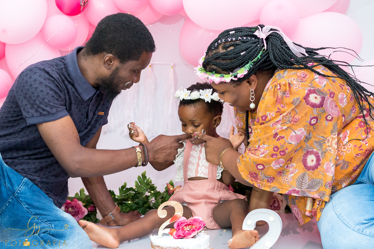 Smash the cake de 2 anos. Fotografo em Londrina