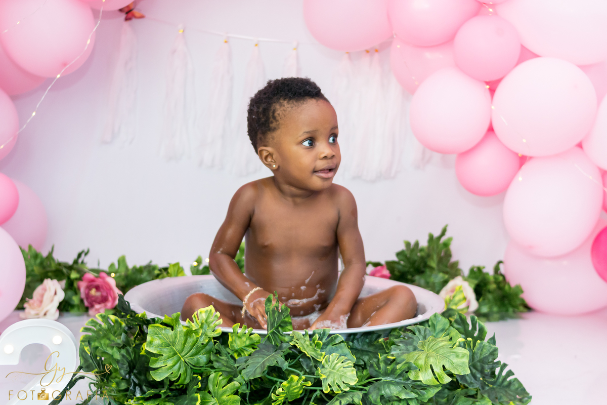 Smash the cake de 2 anos. Fotografo em Londrina