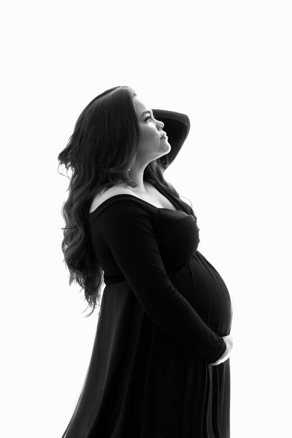 Ensaio da Aline em estúdio. Fotógrafo de gestante em Londrina. Momento registrado pela fotógrafa Giscellayne - Gy fotografia