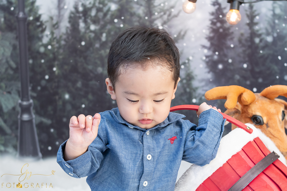 Ensaio de natal em estúdio. Fotógrafo em londrina especializado em ensaios de bebês e crianças. Momento registrado pela fotógrafa Giscellayne- Gy fotografia.