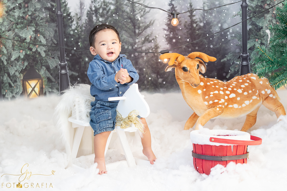 Ensaio de natal em estúdio. Fotógrafo em londrina especializado em ensaios de bebês e crianças. Momento registrado pela fotógrafa Giscellayne- Gy fotografia.