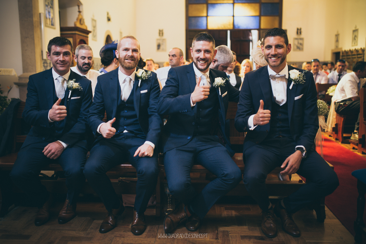 groom and friends