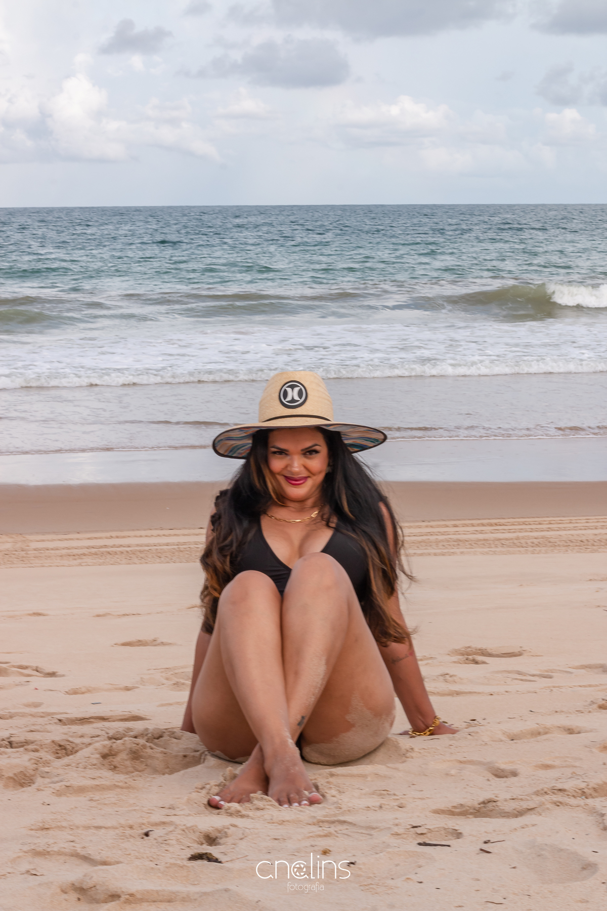 foto na praia em Pernambuco