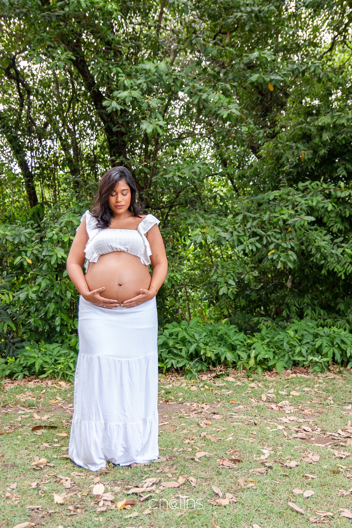 Ensaio Grávida no jardim do baobá