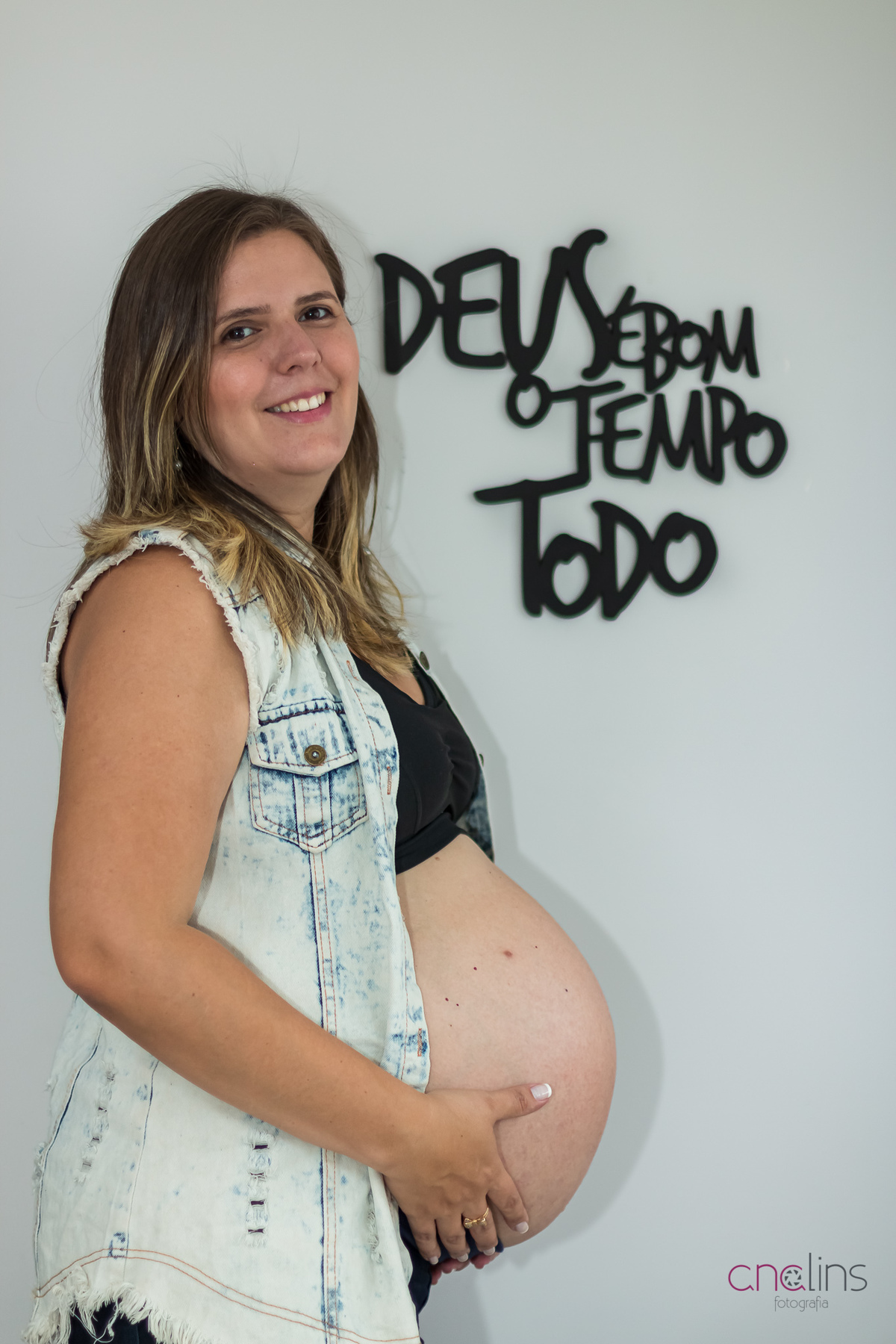 foto gestante em casa