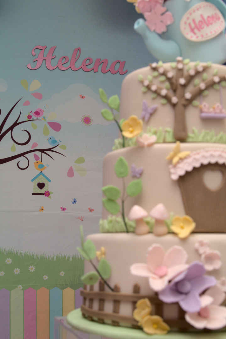 Foto do bolo e decoração