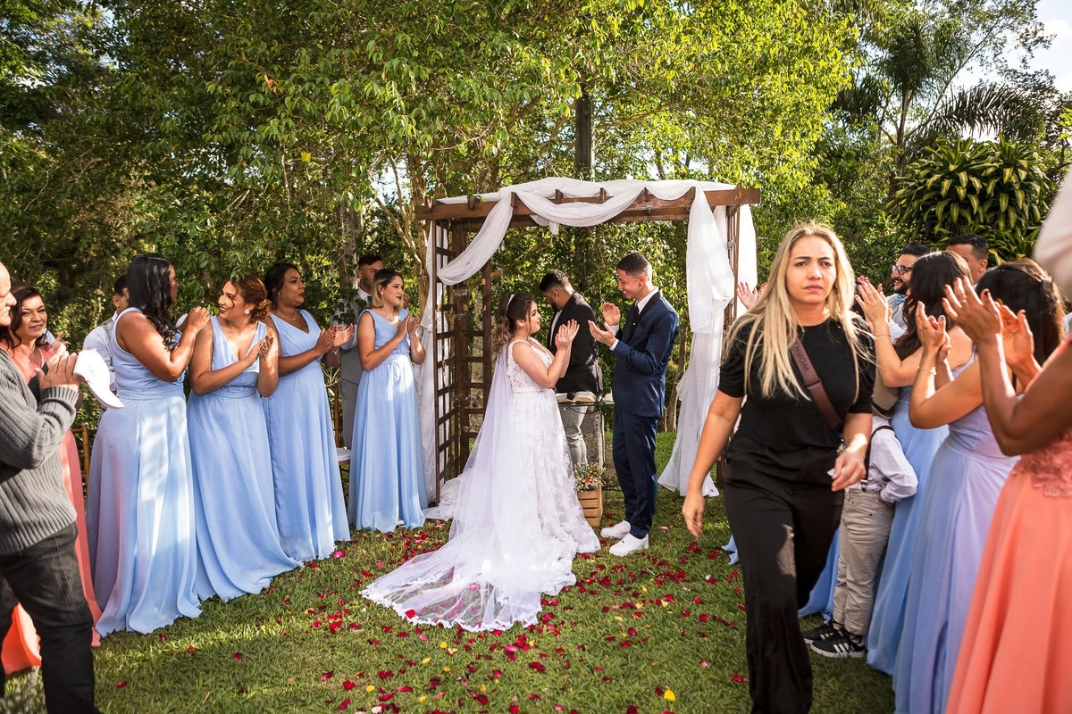 As melhores ideias e inspirações criativas de fotos de casamento do momento da cerimônia na Chácara