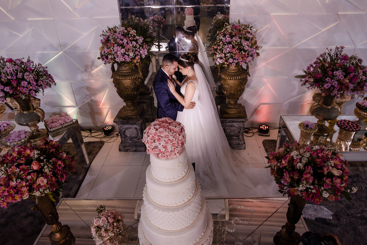 Fotografia casal no buffet