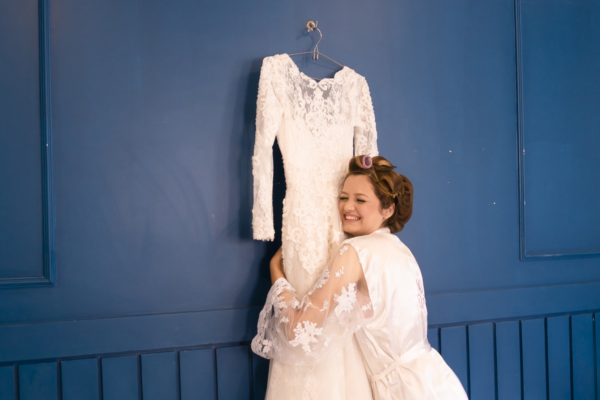 A noiva no salão