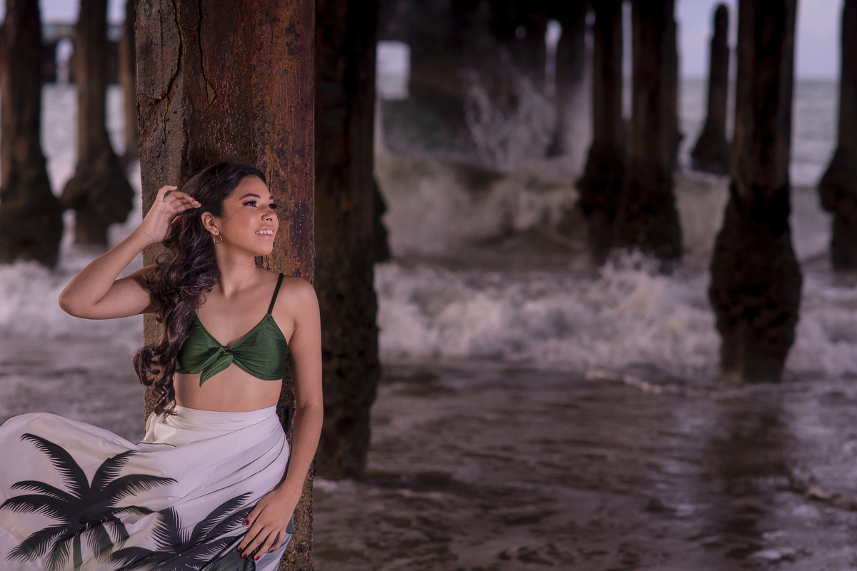 Ensaio debutante na praia