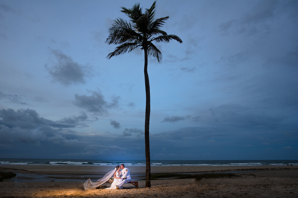 Sessão fotos de casamento na praia
