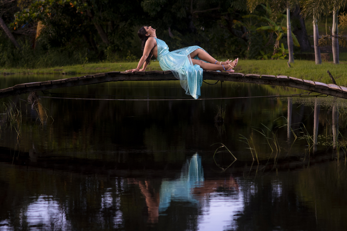 Ensaio debutante no Engenhoca parque