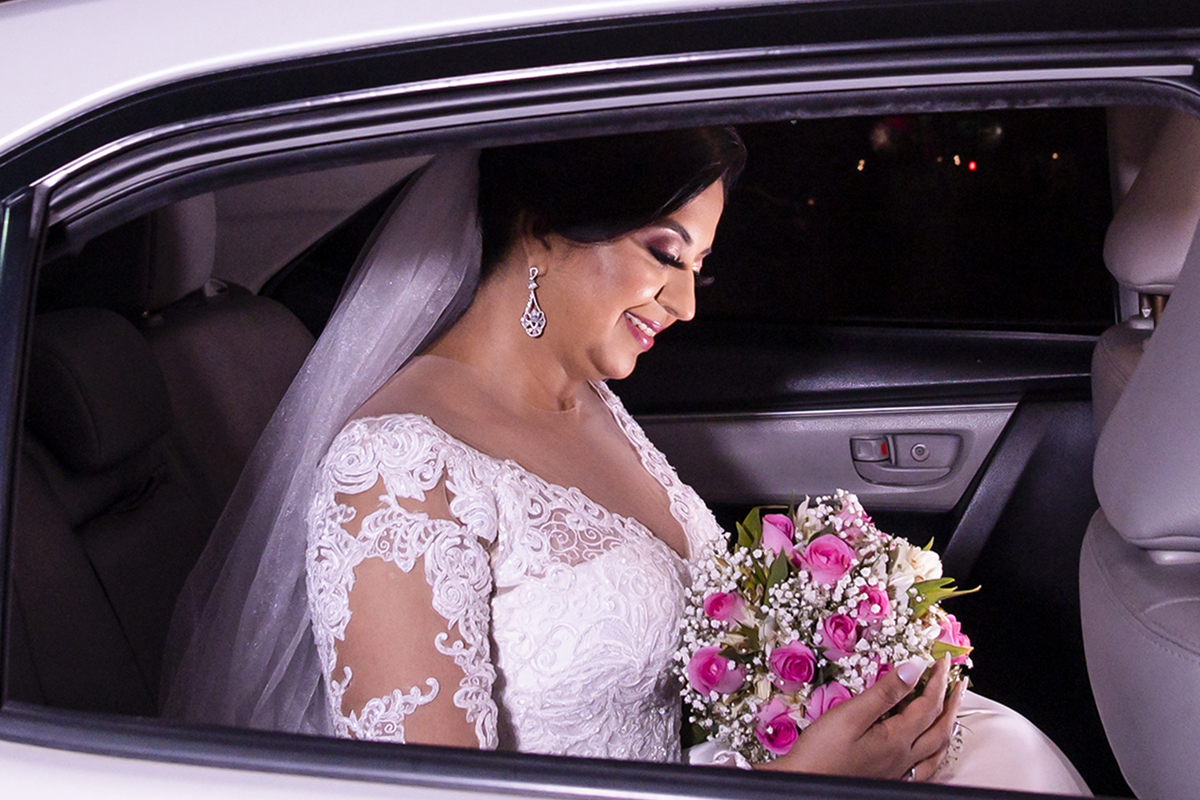 Chegada da noiva na igreja