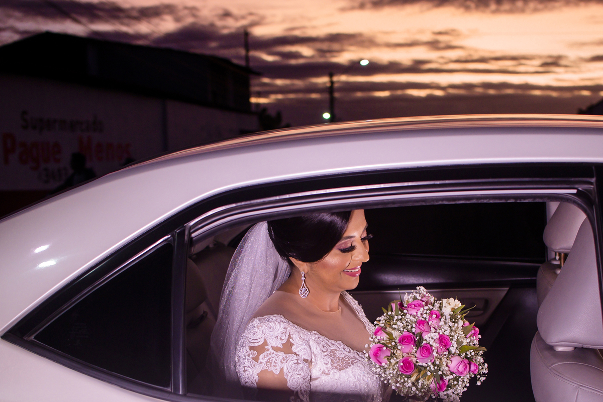 Chegada da noiva na igreja