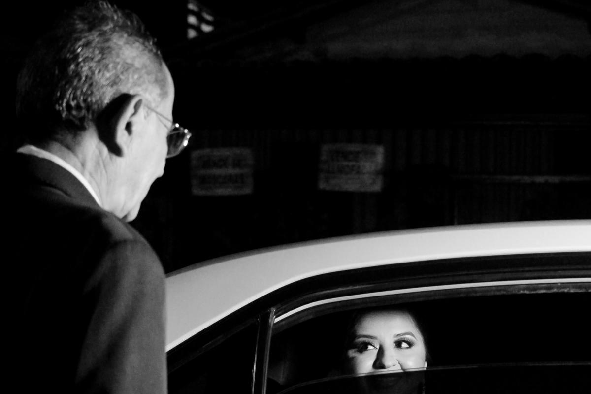 Chegada da noiva na igreja