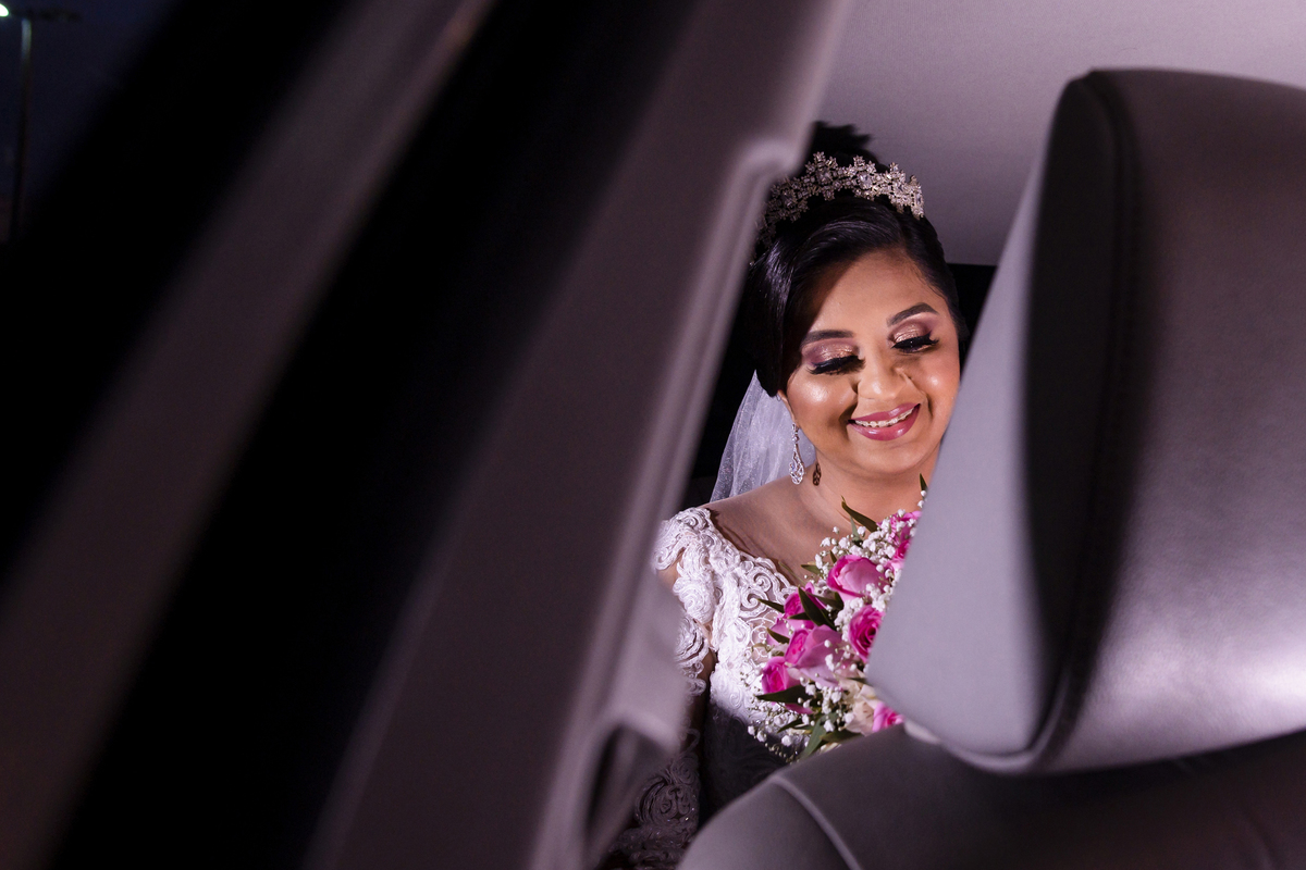 Chegada da noiva na igreja