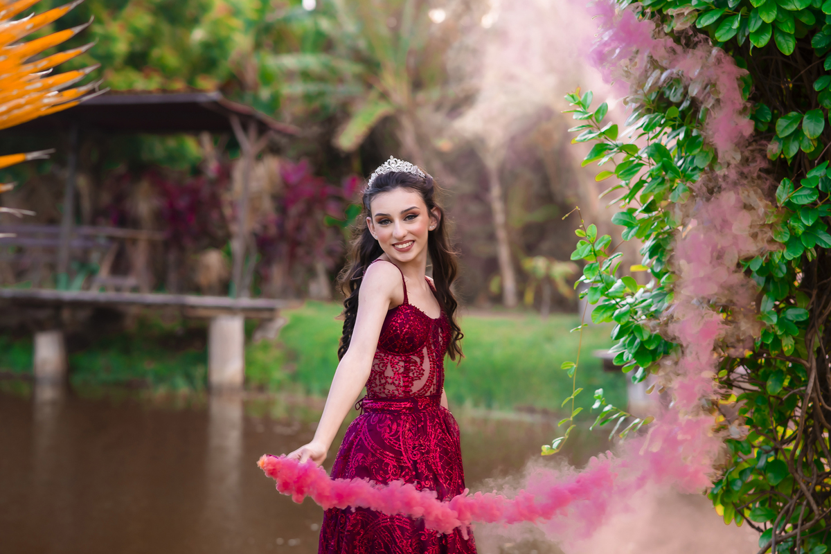 Ensaio fotográfico debutante no parque Engenhoca