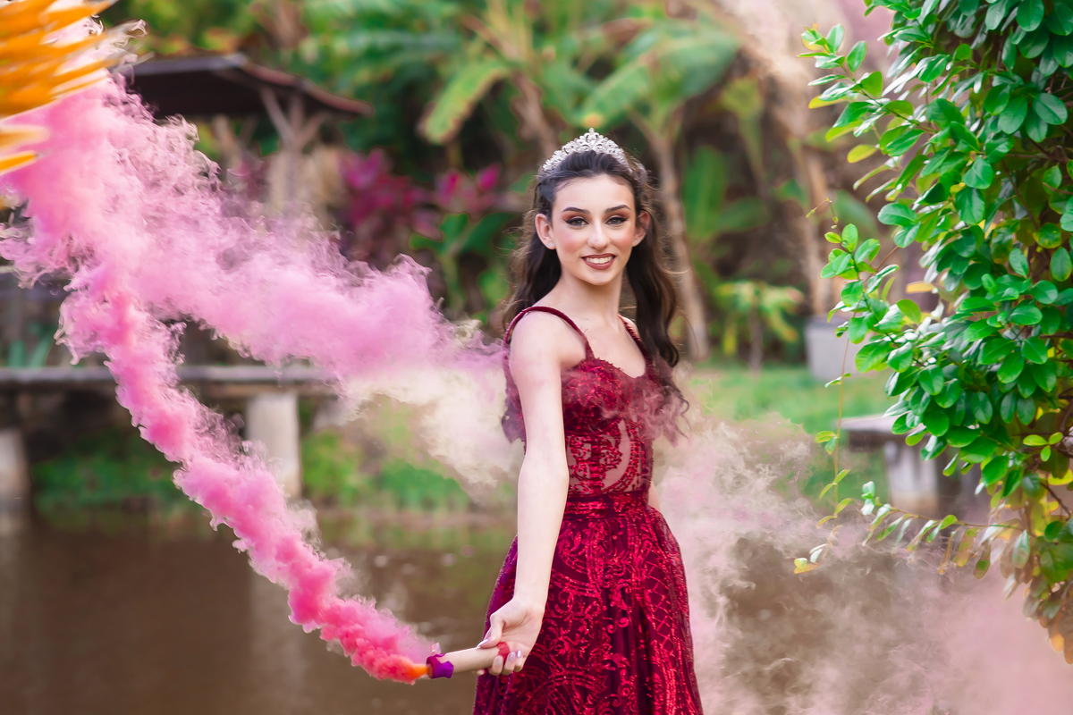 Ensaio fotográfico debutante no parque Engenhoca