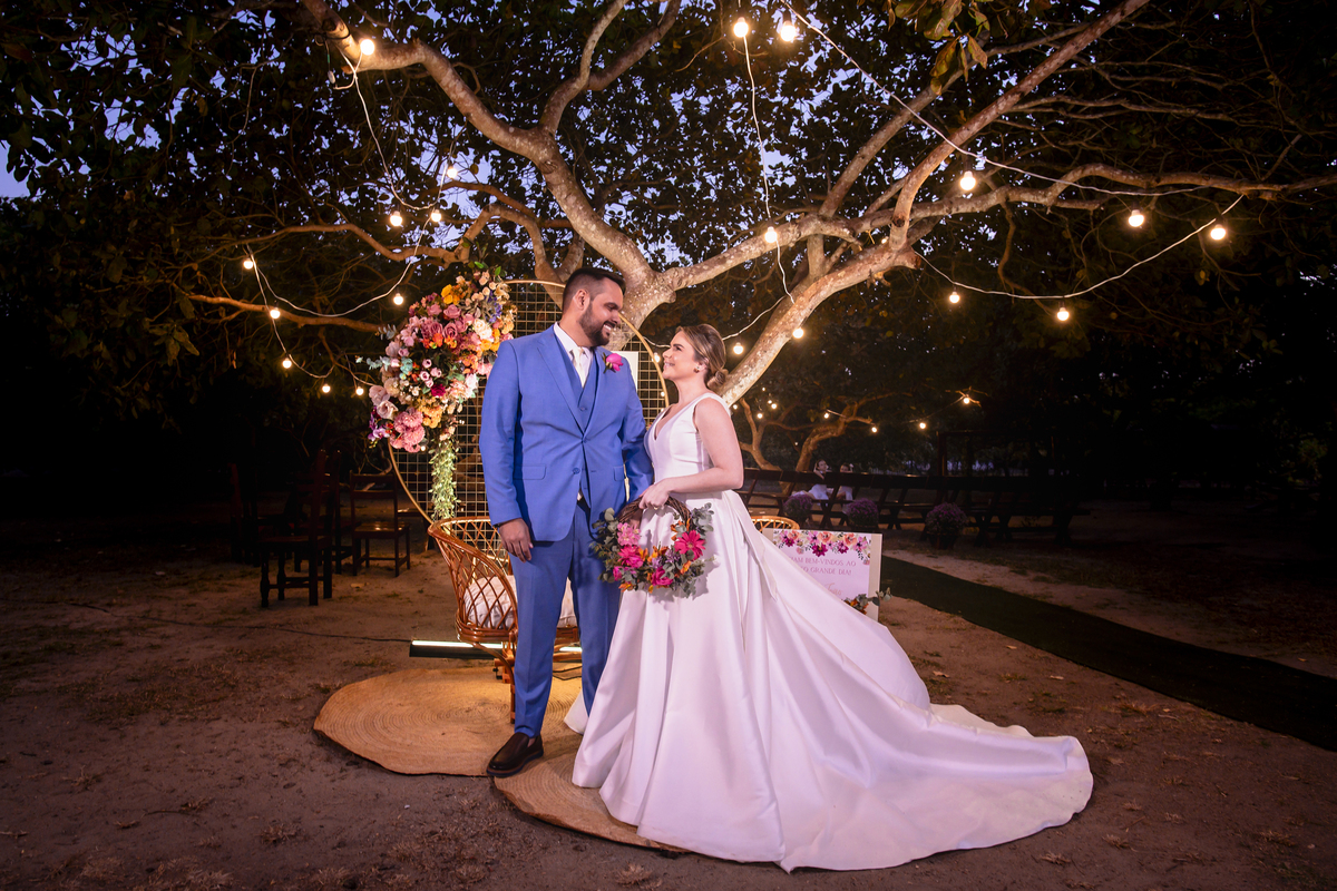 Casamento rustico ao ar livre em Fortaleza