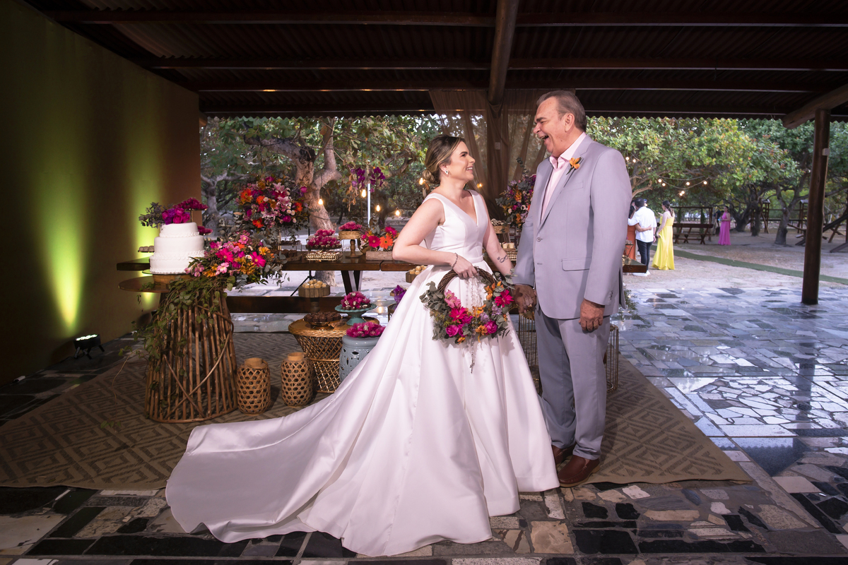 Casamento rustico ao ar livre em Fortaleza