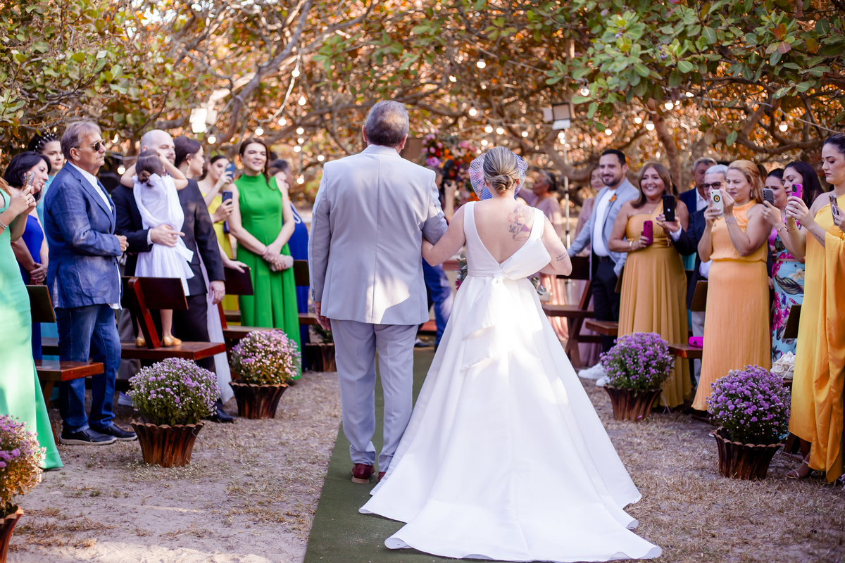 cerimônia de casamento ao ar livre