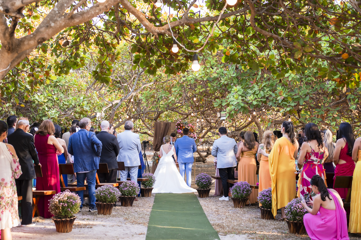 cerimônia de casamento ao ar livre