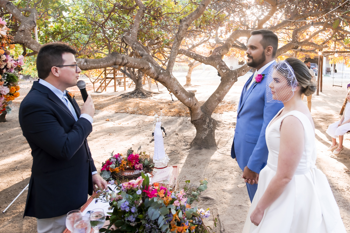 cerimônia de casamento ao ar livre