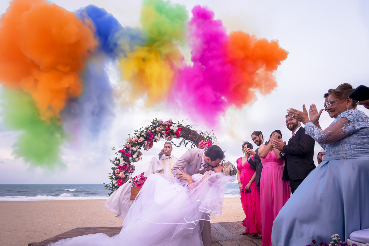 Cerimônia de casamento na praia