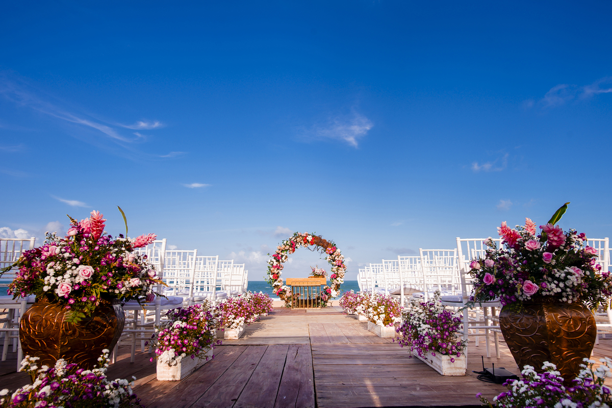 Cerimônia de casamento na praia