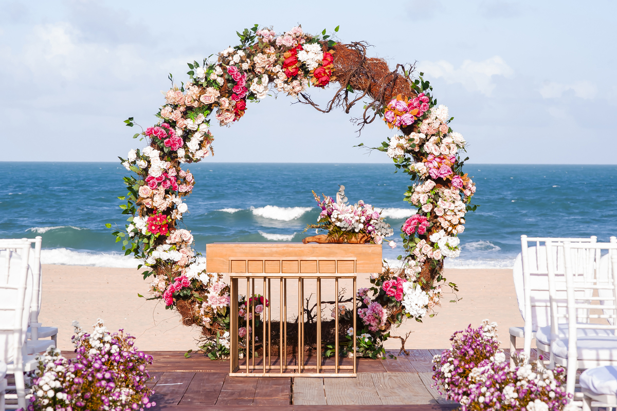 Cerimônia de casamento na praia