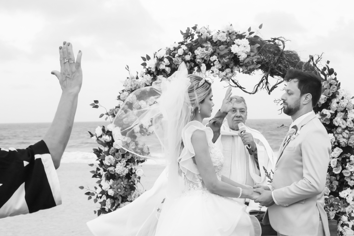 Cerimônia de casamento na praia