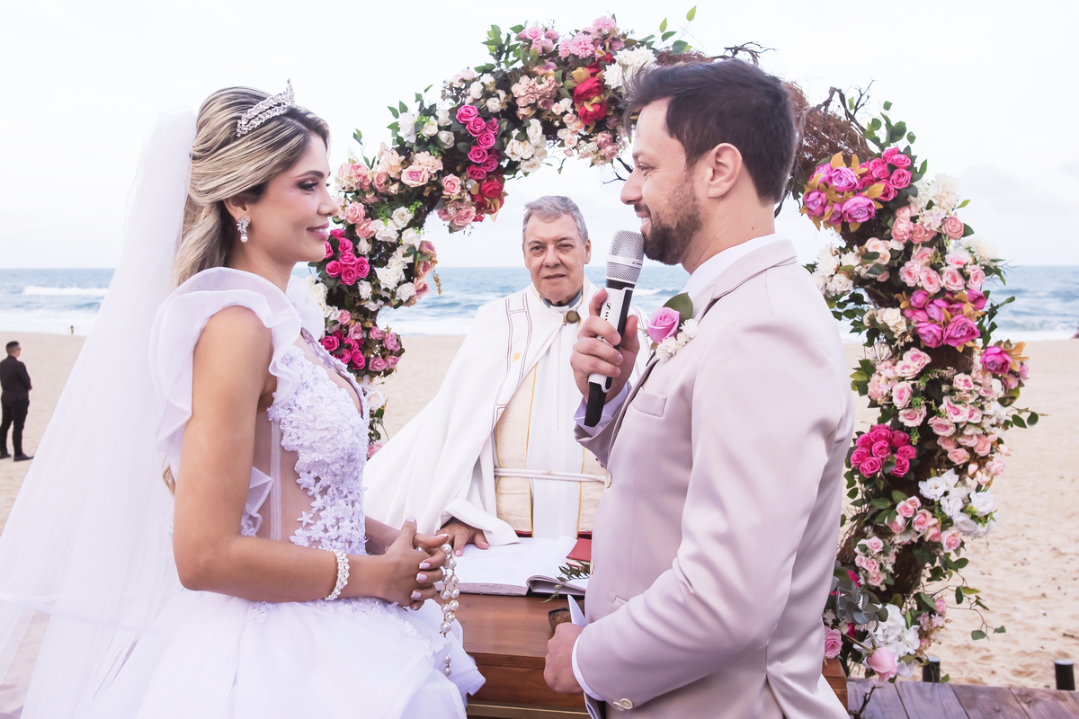Cerimônia de casamento na praia