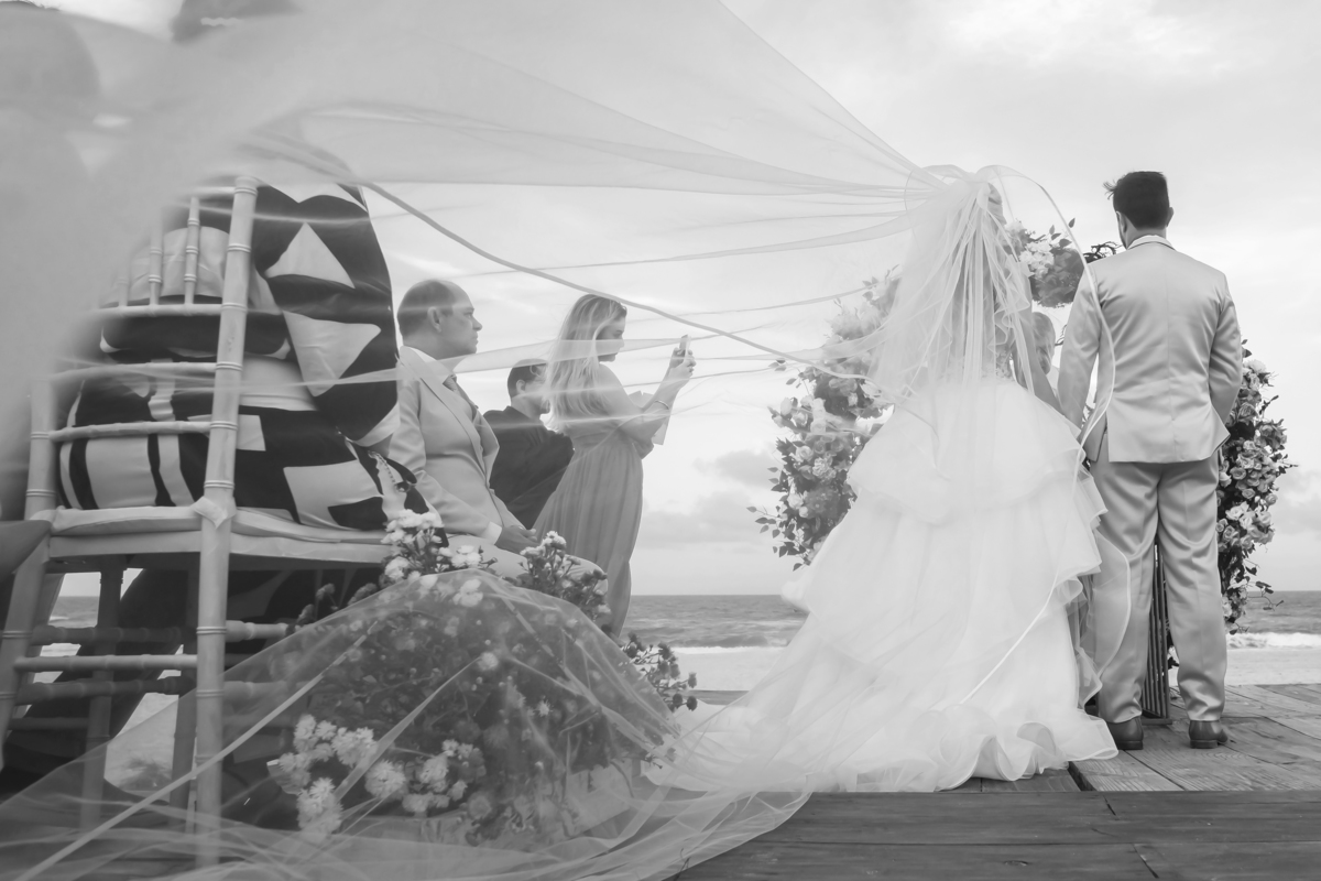 Cerimônia de casamento na praia