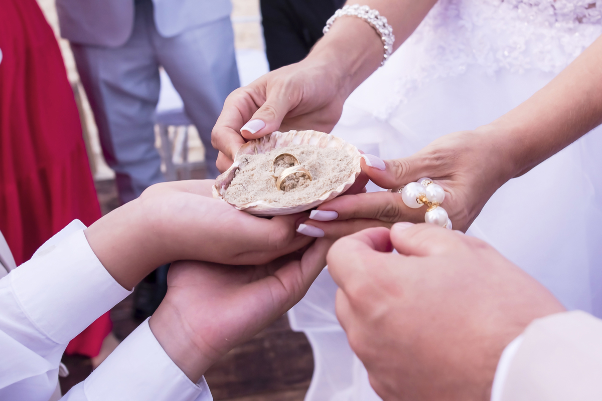 Cerimônia de casamento na praia