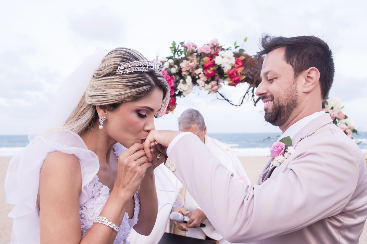 Cerimônia de casamento na praia