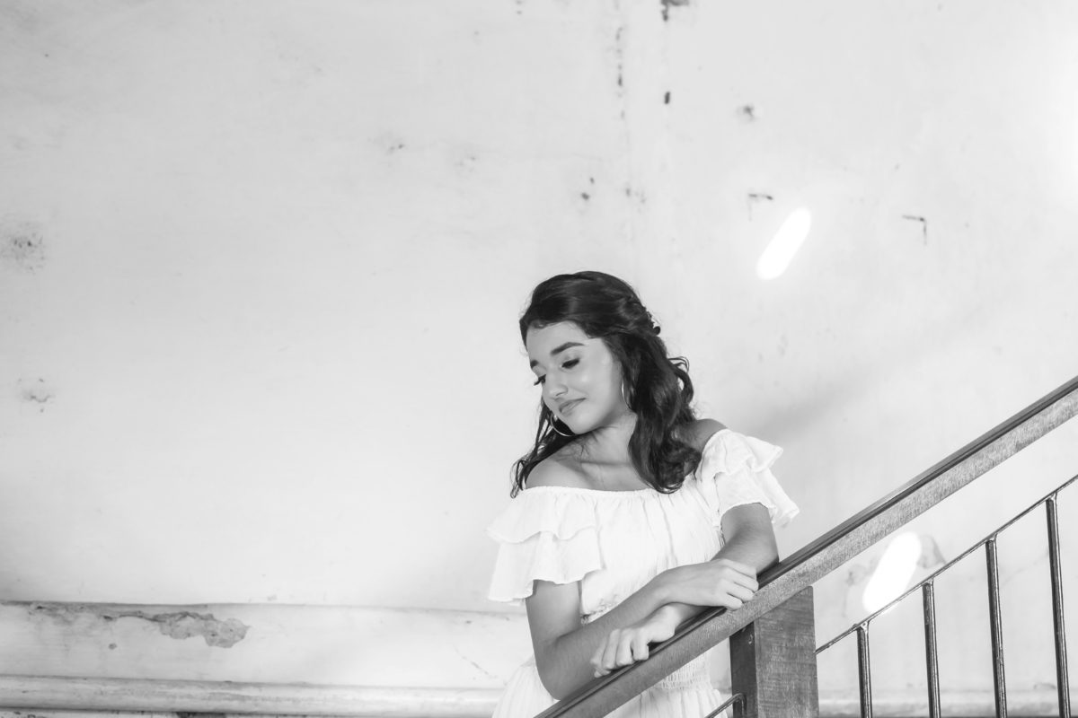 Ensaio debutante no campo