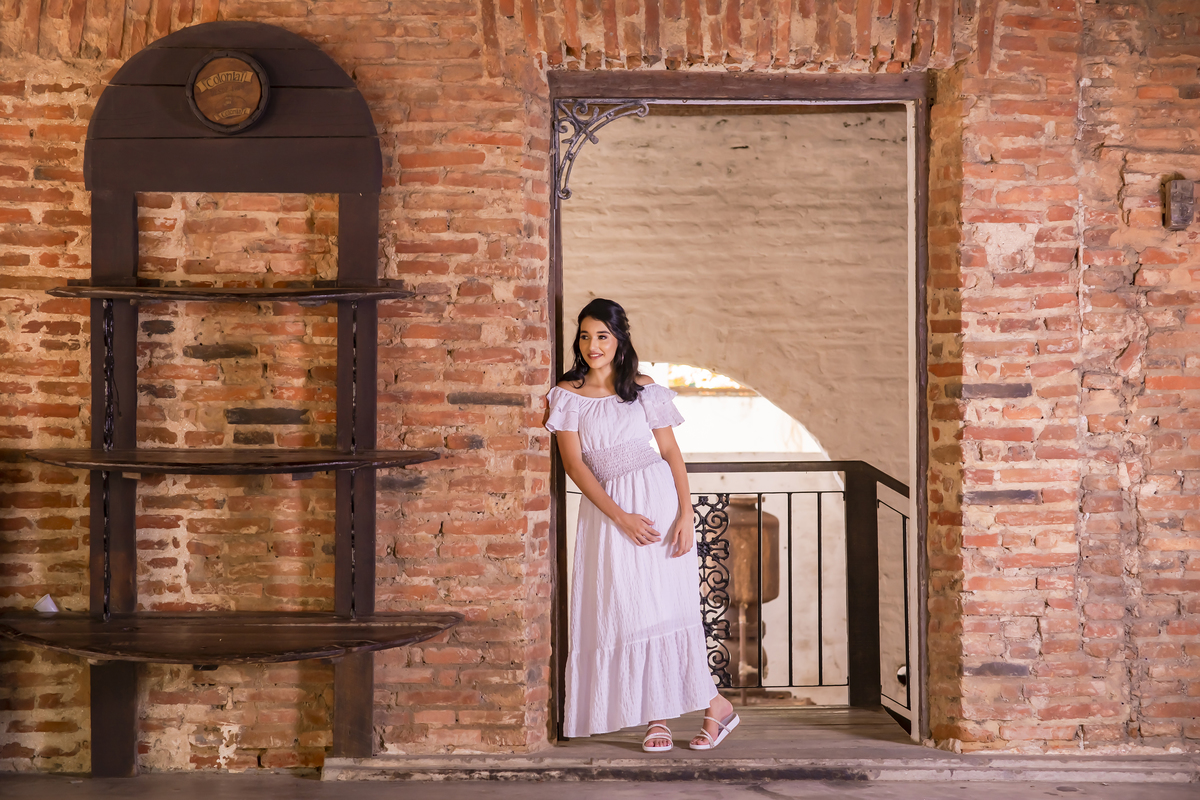 Ensaio debutante no campo