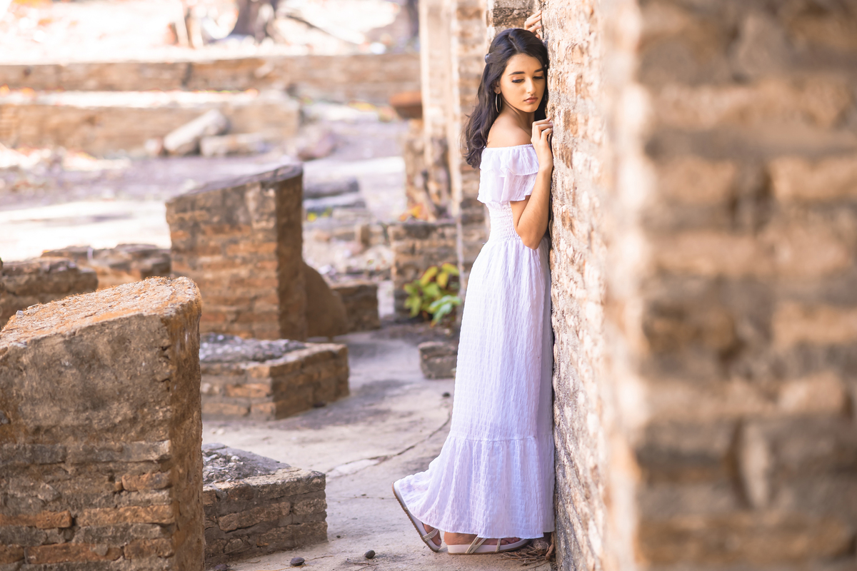 Ensaio debutante no campo