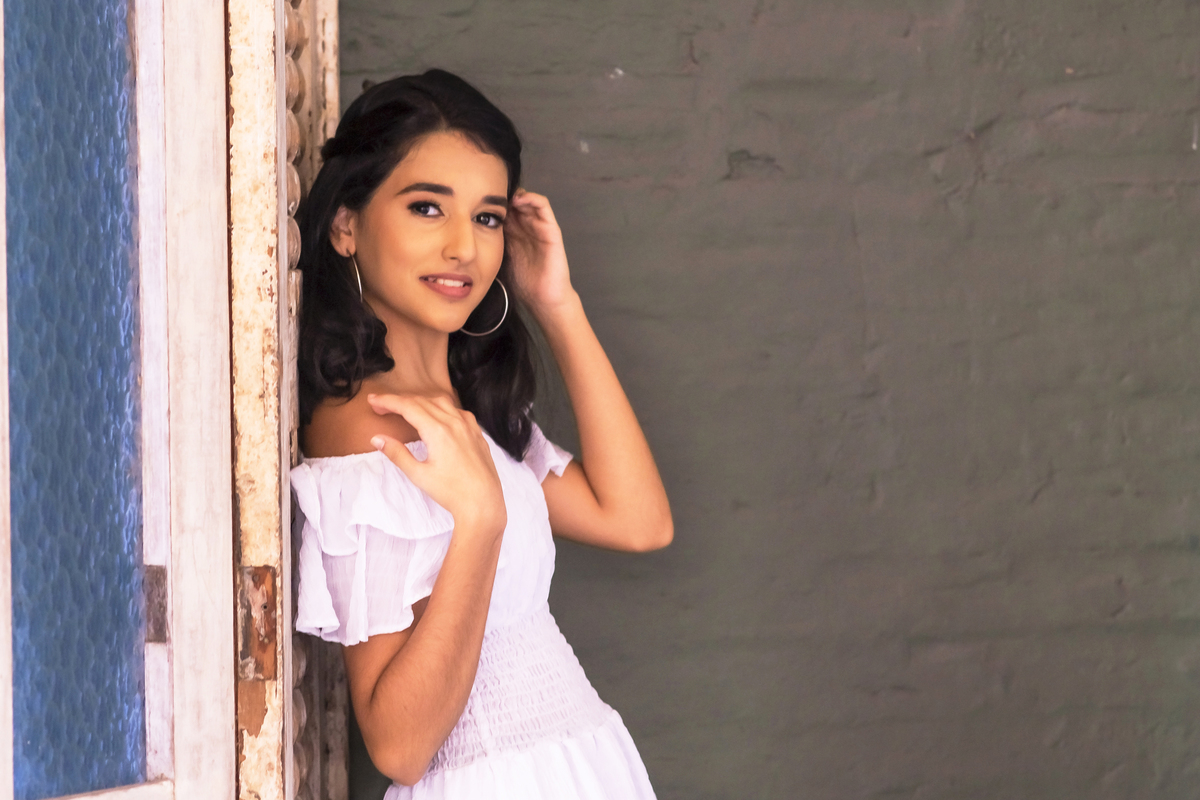 Ensaio debutante no campo