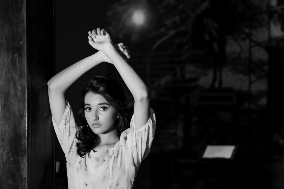 Ensaio debutante no campo