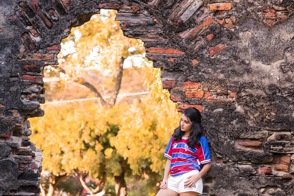 Ensaio debutante no campo
