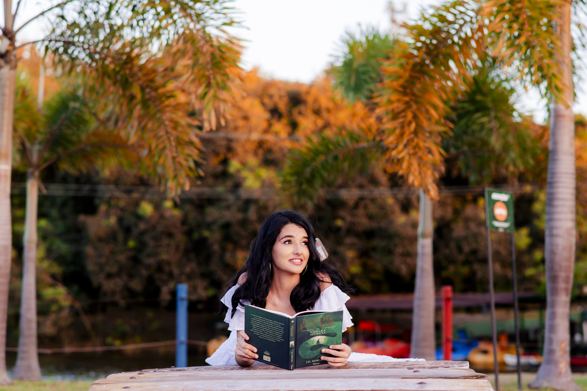 Ensaio debutante no campo