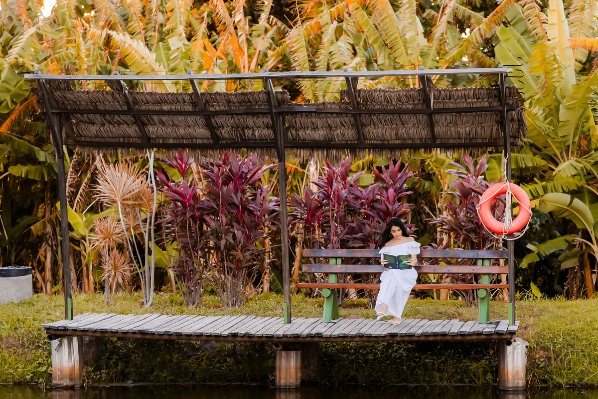 Ensaio debutante no campo