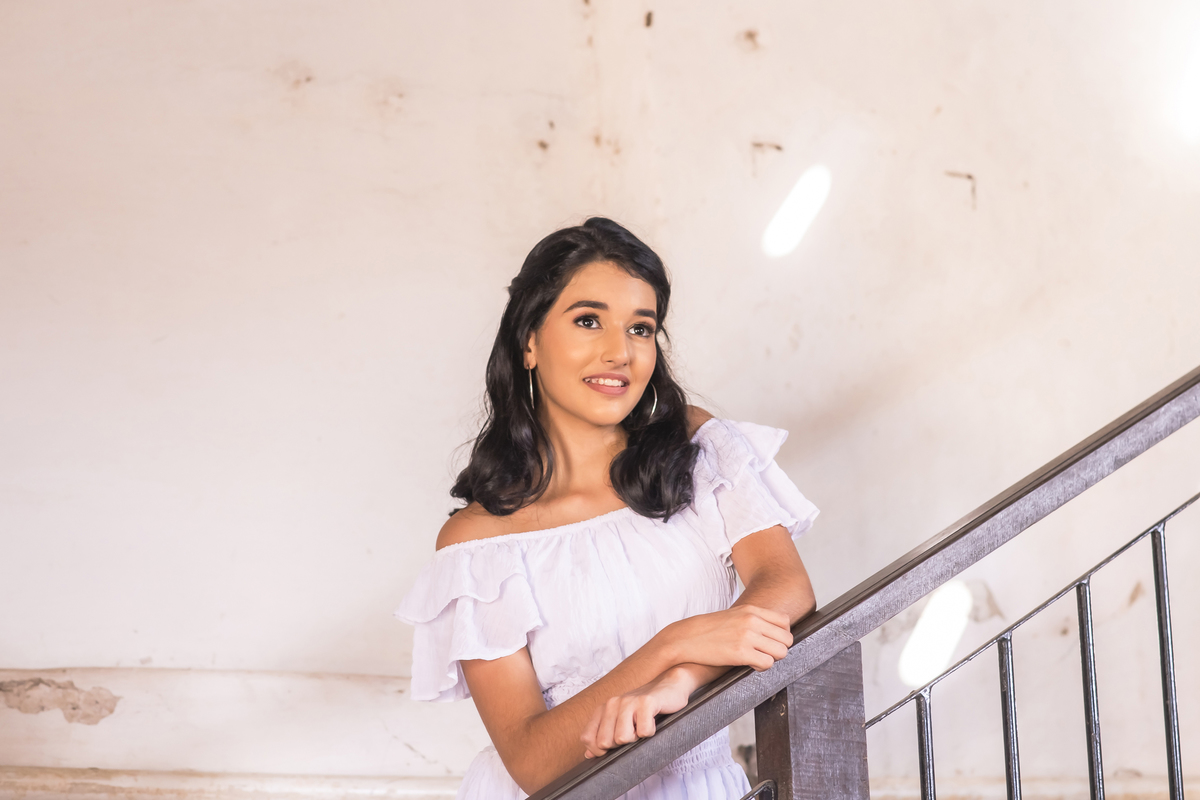 Ensaio debutante no campo