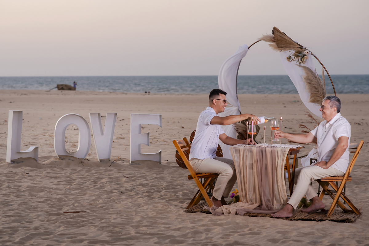 Ensaio pre wedding na praia