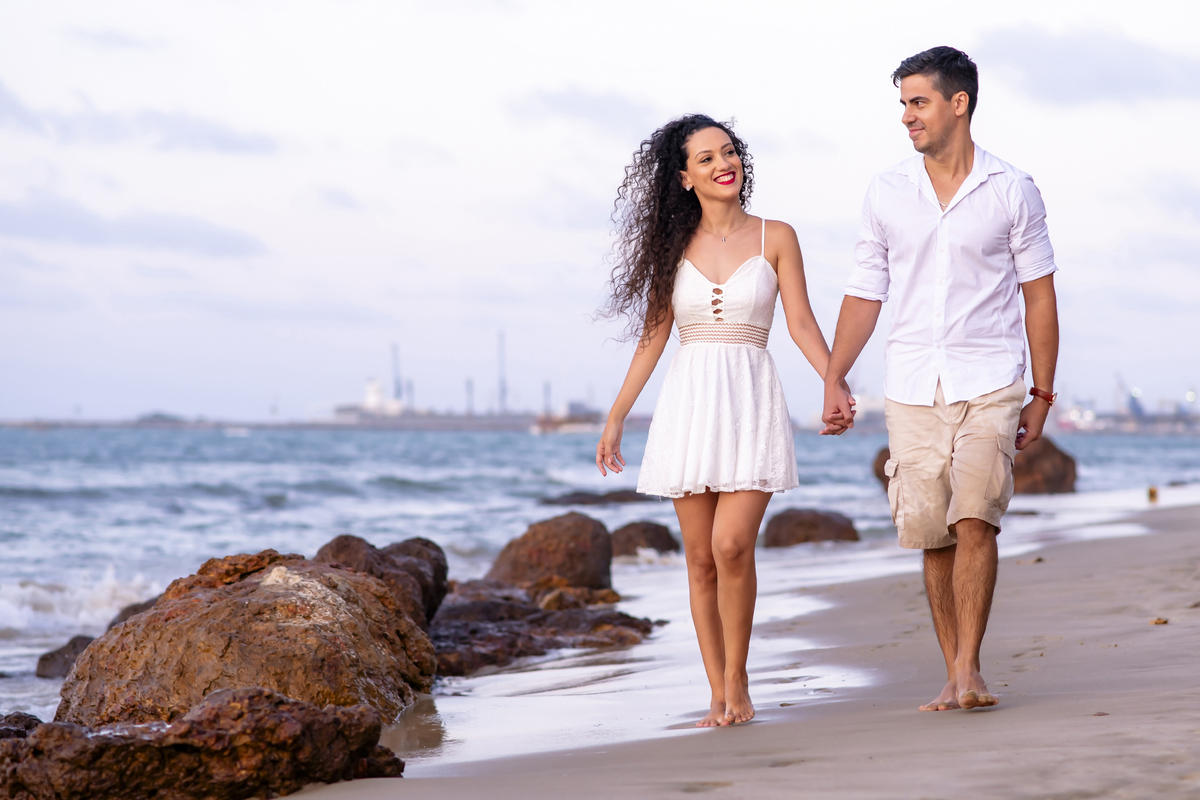 Ensaio fotográfico pre casamento na praia em Fortaleza