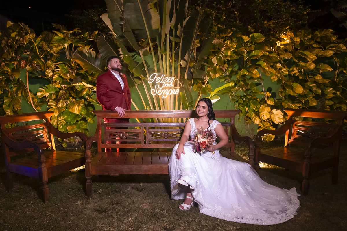 Fotografia noivos no buffet em Fortaleza