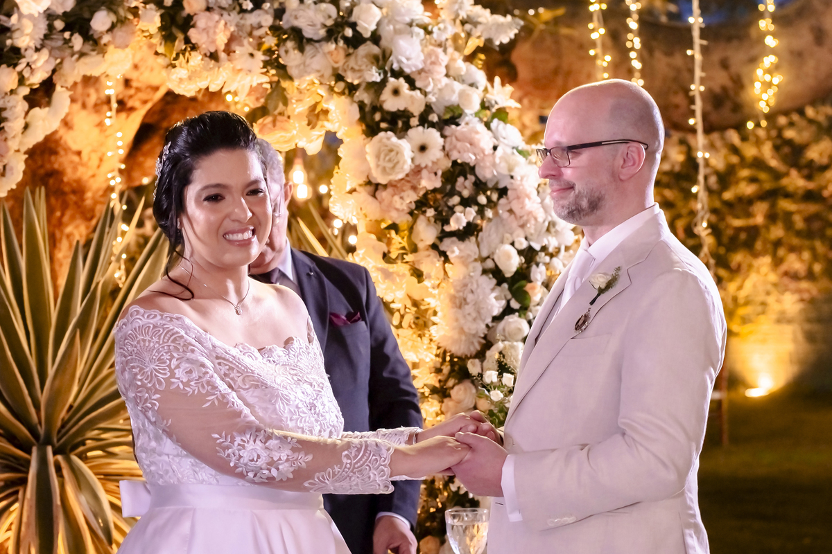 Cerimônia  de casamento no campo no buffet Le Jardim em Fortaleza